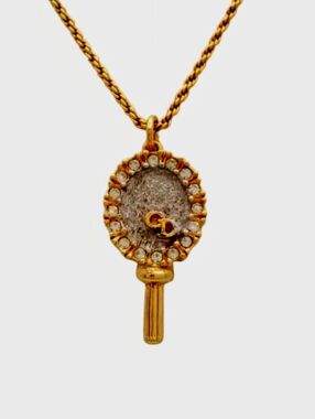 DIOR RARE TENIS RACKET NECKLACE WITH BOX SHOWN LIVE